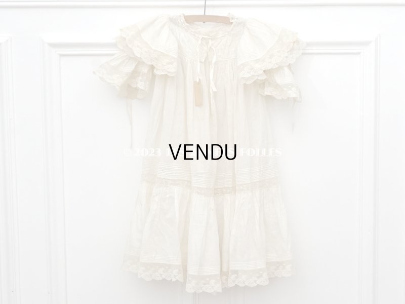 画像3: 1900年頃 アンティーク THUILLIER Andréのドール用　洗礼式のドレス