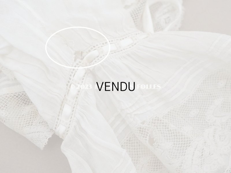 画像13: 1900年頃 アンティーク THUILLIER Andréのドール用　洗礼式のドレス