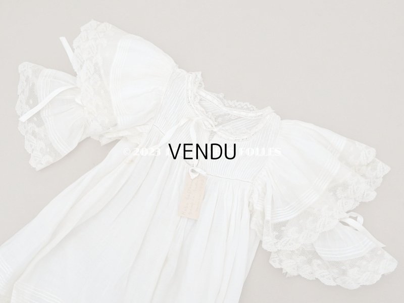 画像9: 1900年頃 アンティーク THUILLIER Andréのドール用　洗礼式のドレス