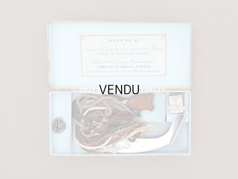 画像4: アンティーク ルーブル百貨店 グローブの修理道具セット COUD GANTS - GRANDS MAGASINS DU LOUVRE PARIS -