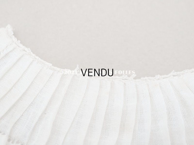 画像3: アンティーク プリーツリボン 2段　レース付き  3.3cm幅  80cm