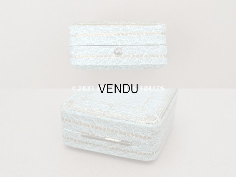 画像3: アンティーク ジュエリーボックス　金彩入り　ブルーグレー　