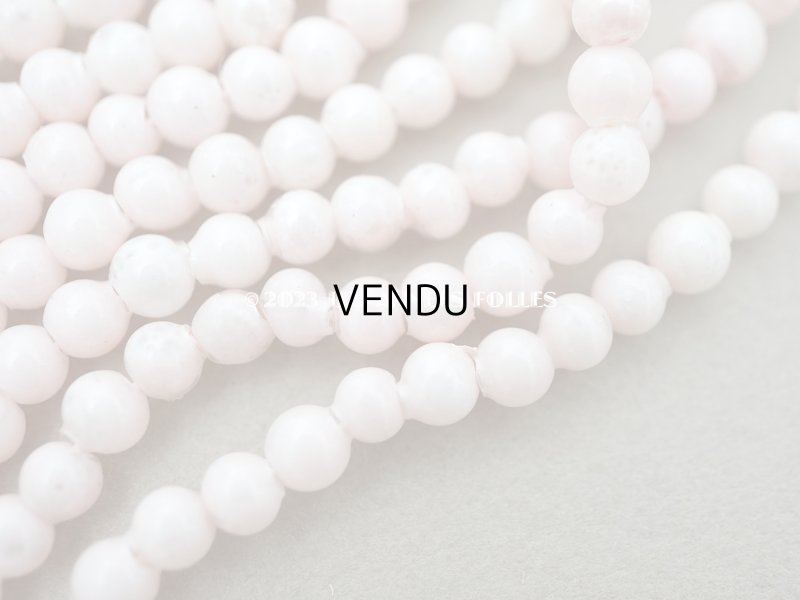 画像4: アンティーク 極小 スフレビーズ ミルキーピンク ラウンド 4mm 約450ピース 吹きガラス製 ビーズ