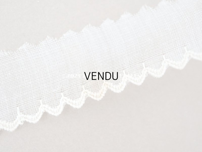 画像6: 1900年頃 アンティーク 刺繍入りレース 幅2.6cm