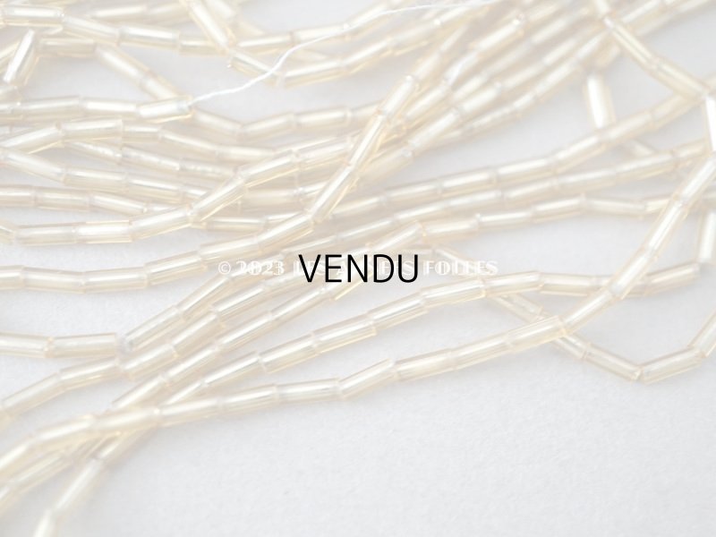 画像3: アンティーク ガラスビーズ ゴールド 2×4.5mm 約820ピース