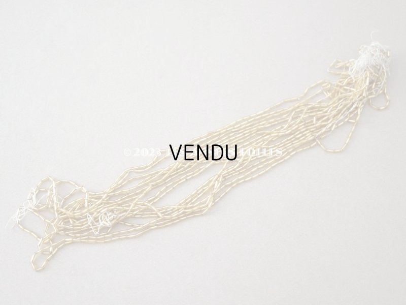 画像2: アンティーク ガラスビーズ ゴールド 2×4.5mm 約820ピース