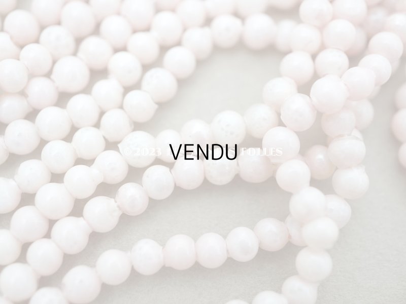 画像5: アンティーク 極小 スフレビーズ ミルキーピンク ラウンド 4mm 約450ピース 吹きガラス製 ビーズ