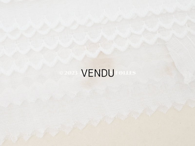 画像7: 1900年頃 アンティーク 刺繍入りレース 幅2.6cm