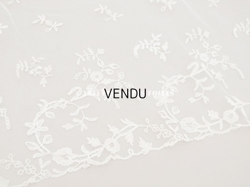 画像5: 未使用  19世紀末 アンティーク 手編みのボビンレース 幅広26.5cm アプリカシオン・アングルテール