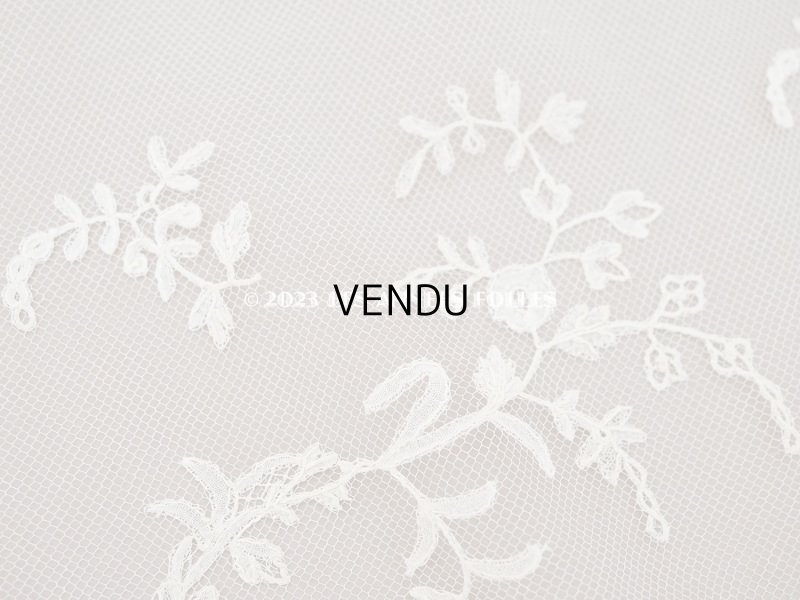 画像6: 未使用  19世紀末 アンティーク 手編みのボビンレース 幅広26.5cm アプリカシオン・アングルテール