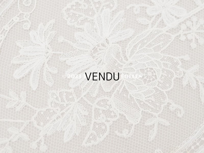 画像9: 19世紀　アンティーク  アプリカシオン・ブリュッセルのバルブ・ド・ボネ　【ポワン・ド・ガーズ】 【ポワン・ダングルテール 】