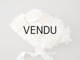 アンティーク 新品同様 バテム用　レース&フリル使いのボネ ベビー用ボネ