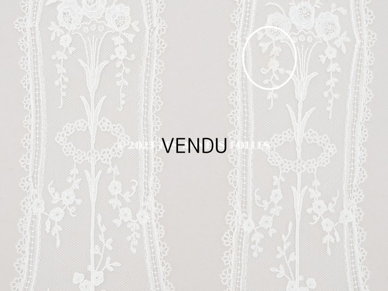 画像4: 19世紀　アンティーク  アプリカシオン・ブリュッセルのバルブ・ド・ボネ　【ポワン・ド・ガーズ】 【ポワン・ダングルテール 】