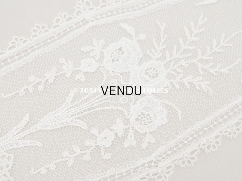 画像11: 19世紀　アンティーク  アプリカシオン・ブリュッセルのバルブ・ド・ボネ　【ポワン・ド・ガーズ】 【ポワン・ダングルテール 】