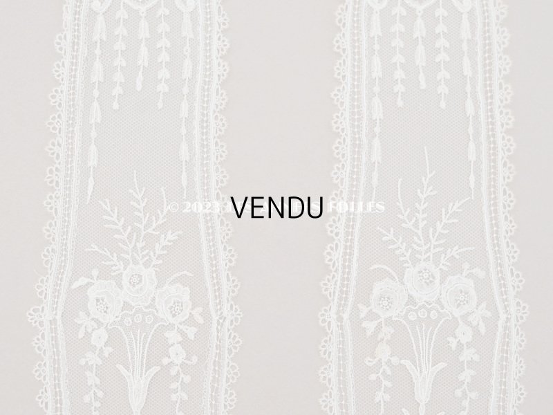 画像5: 19世紀　アンティーク  アプリカシオン・ブリュッセルのバルブ・ド・ボネ　【ポワン・ド・ガーズ】 【ポワン・ダングルテール 】