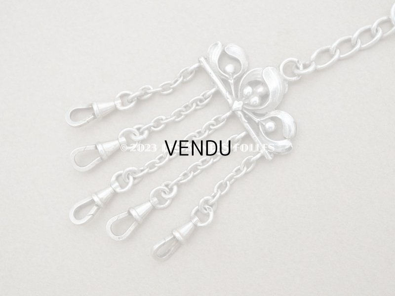 画像4: 19世紀末　アンティーク シルバー製 ヤドリギ　シャトレーヌのクラヴィエ