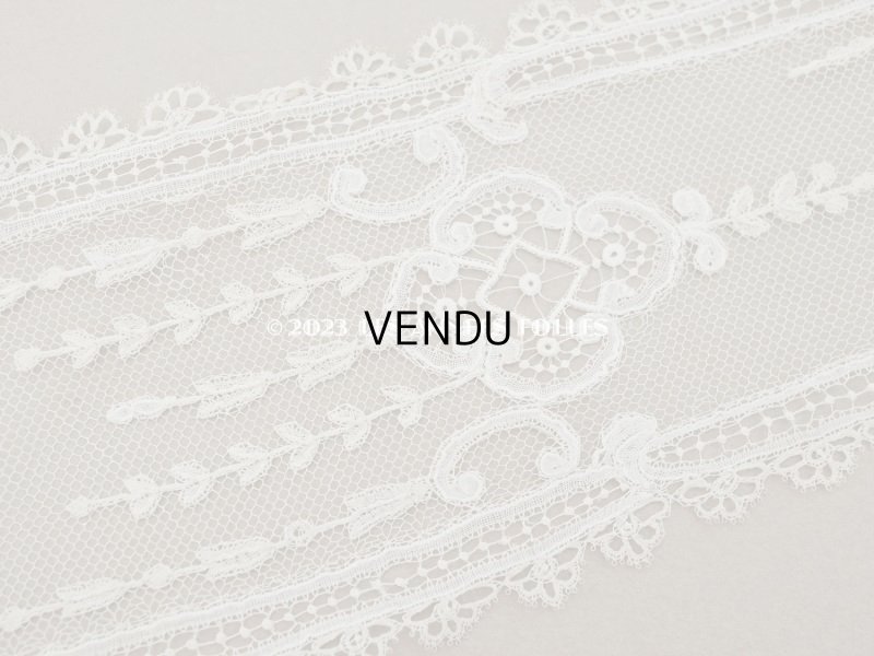 画像12: 19世紀　アンティーク  アプリカシオン・ブリュッセルのバルブ・ド・ボネ　【ポワン・ド・ガーズ】 【ポワン・ダングルテール 】