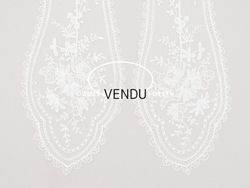 画像3: 19世紀　アンティーク  アプリカシオン・ブリュッセルのバルブ・ド・ボネ　【ポワン・ド・ガーズ】 【ポワン・ダングルテール 】