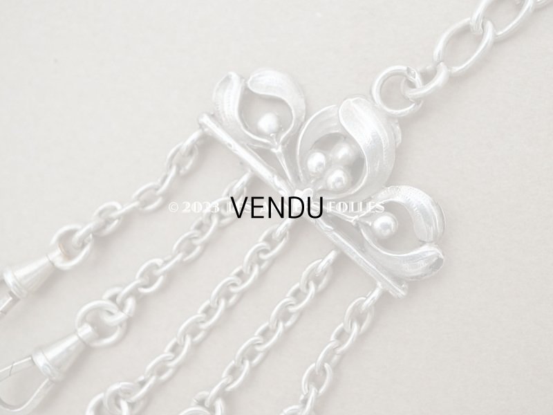 画像5: 19世紀末　アンティーク シルバー製 ヤドリギ　シャトレーヌのクラヴィエ