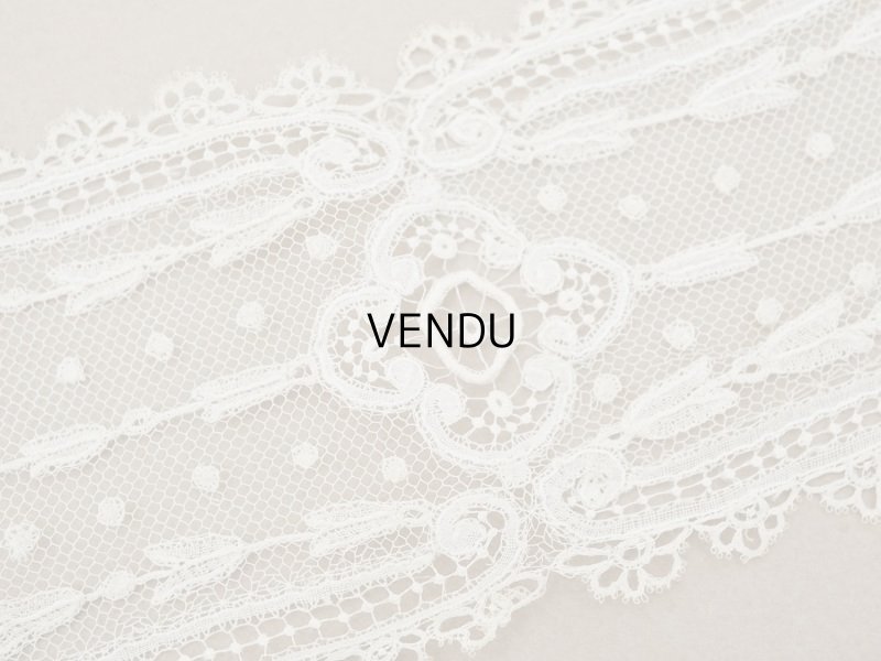 画像13: 19世紀　アンティーク  アプリカシオン・ブリュッセルのバルブ・ド・ボネ　【ポワン・ド・ガーズ】 【ポワン・ダングルテール 】