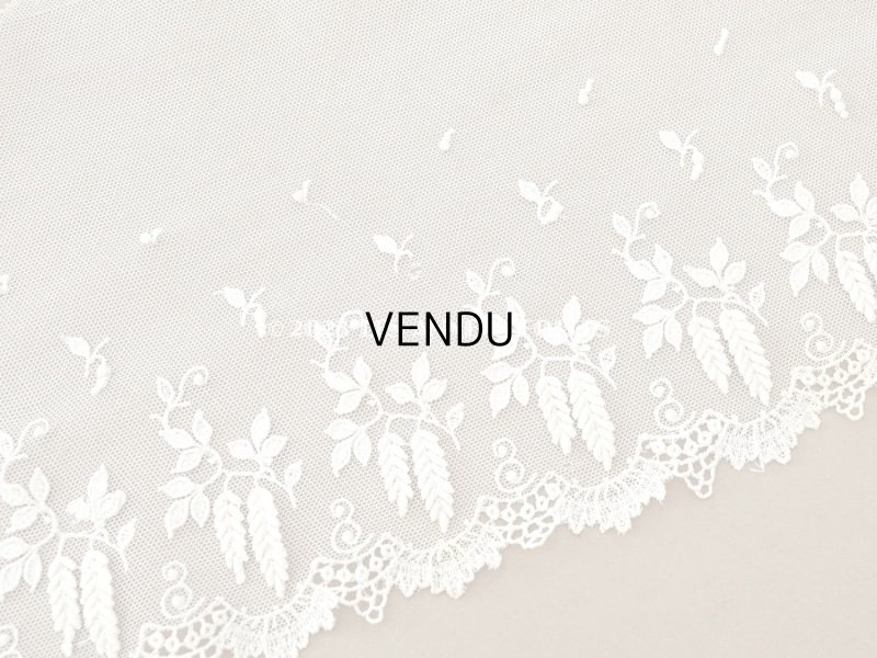 画像4: アンティーク 小さなポンポン付 レース  106cm 幅16〜18cm