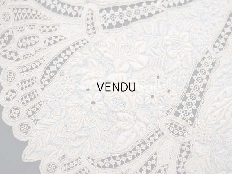 画像8: 18世紀 アンティーク ニードルレース&ホワイトワーク 結婚式のハンカチ ガリエラ美術館