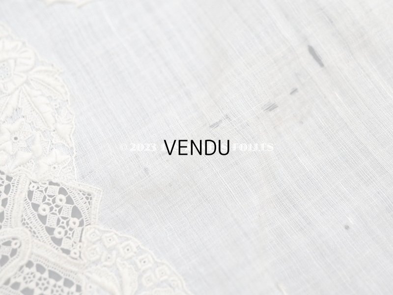 画像3: 18世紀 アンティーク ニードルレース&ホワイトワーク 結婚式のハンカチ ガリエラ美術館