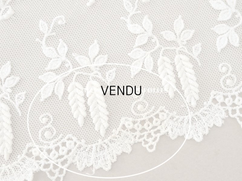 画像8: アンティーク 小さなポンポン付 レース  106cm 幅16〜18cm