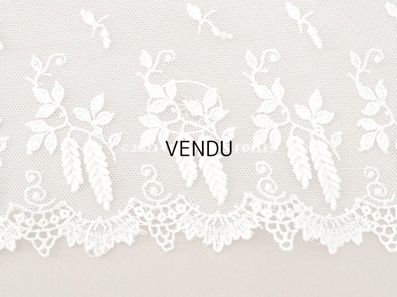 画像6: アンティーク 小さなポンポン付 レース  106cm 幅16〜18cm