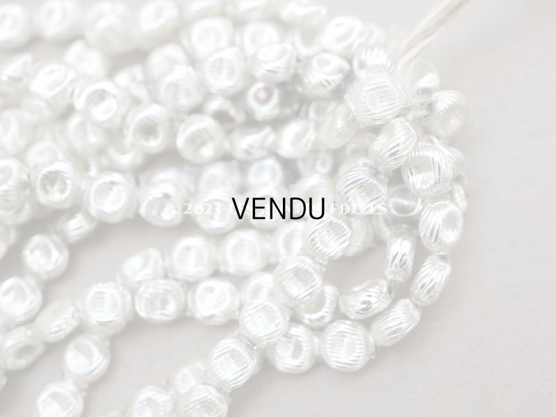 画像5: アンティーク スフレビーズ シルバー ライン入り ラウンド  5mm  約330ピース 吹きガラス製 ビーズ