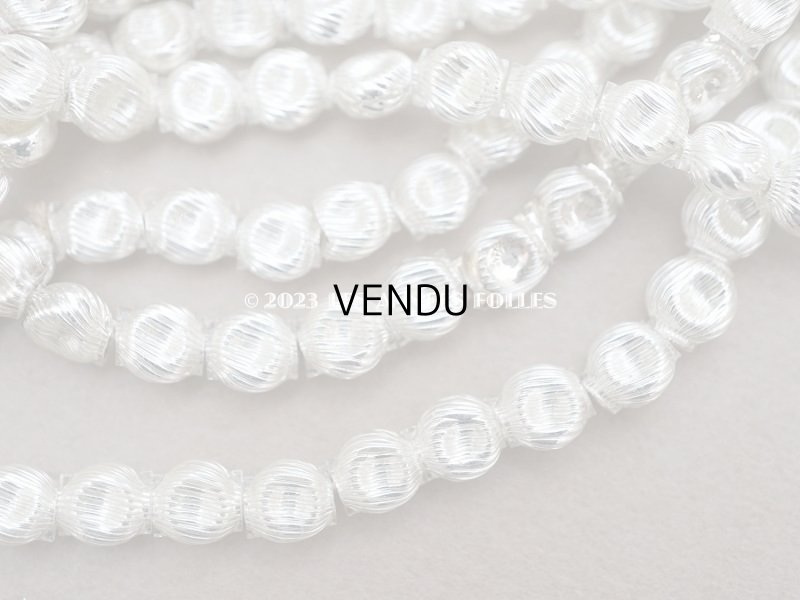 画像4: アンティーク スフレビーズ シルバー ライン入り ラウンド  5mm  約330ピース 吹きガラス製 ビーズ