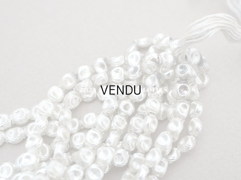 画像7: アンティーク スフレビーズ シルバー ライン入り ラウンド  5mm  約330ピース 吹きガラス製 ビーズ