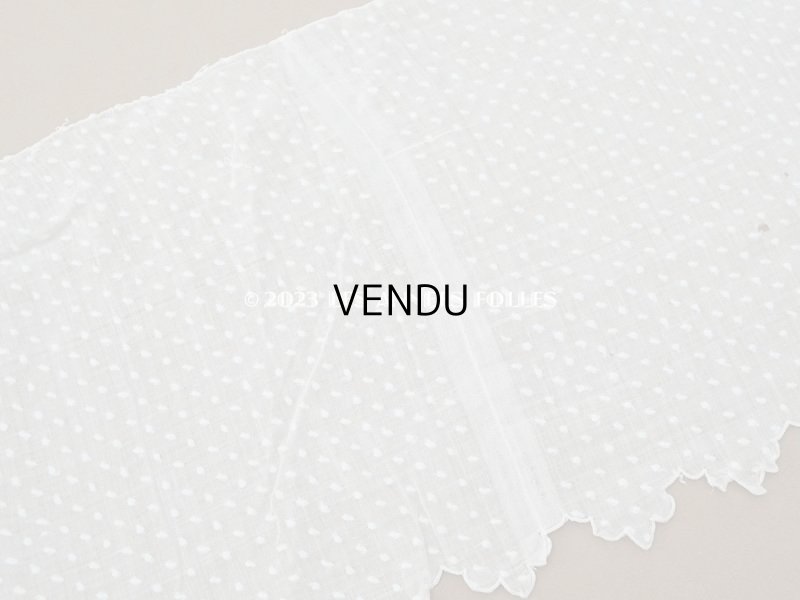 画像5: アンティーク  ドットの刺繍入り コットン生地 