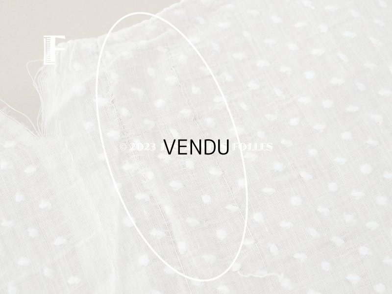 画像15: アンティーク  ドットの刺繍入り コットン生地 