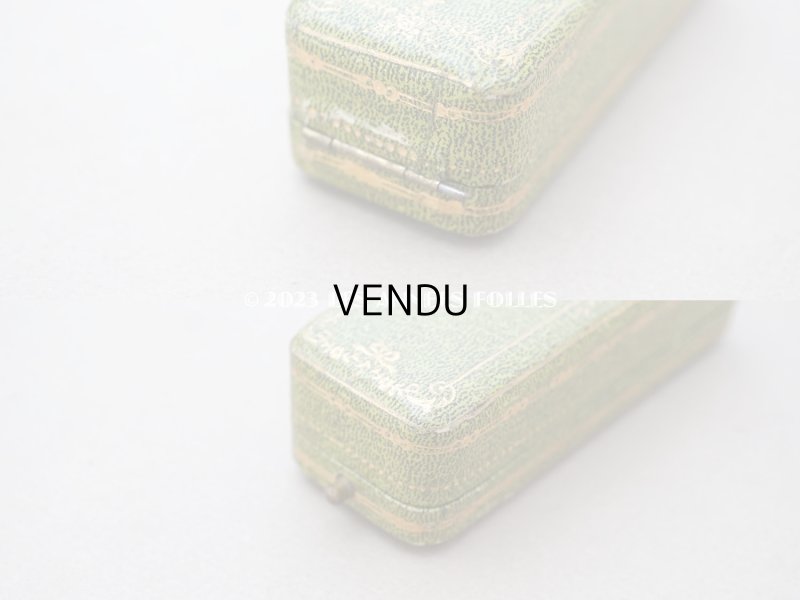 画像5: アンティーク 薔薇&リボンのガーランドの金彩入り ジュエリーボックス グリーン