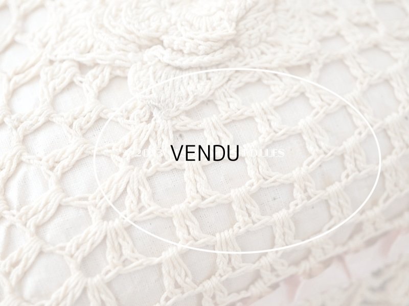 画像5: ＊蚤の市＊アンティーク ピンクッション ピンクのリボン＆クロシェレース