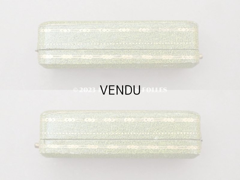 画像4: アンティーク 薔薇&リボンのガーランドの金彩入り ジュエリーボックス グリーン