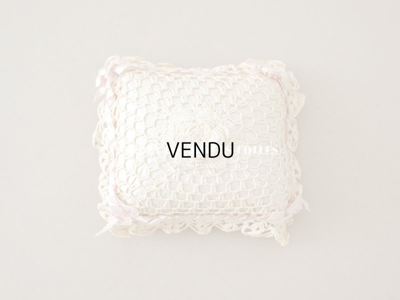 画像3: ＊蚤の市＊アンティーク ピンクッション ピンクのリボン＆クロシェレース