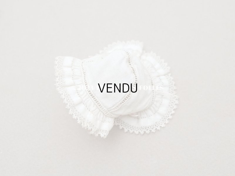 画像5: アンティーク ミニョネット用 小さな帽子  手縫い＆手編みのレース