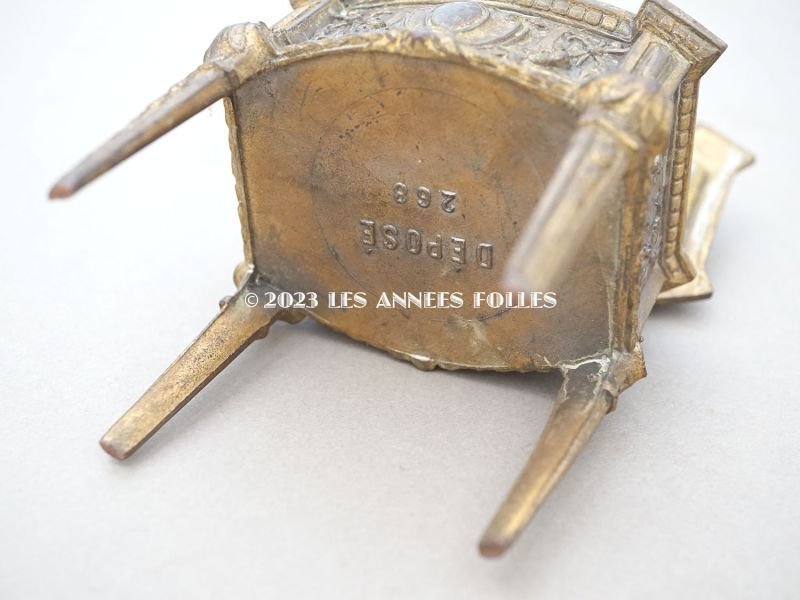 画像5: アンティーク 薔薇&リボンのガーランドのジュエリーケース ルイ16世スタイル パウダーブルーのシルク製クッション