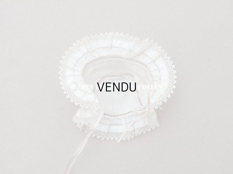 画像6: アンティーク ミニョネット用 小さな帽子  手縫い＆手編みのレース