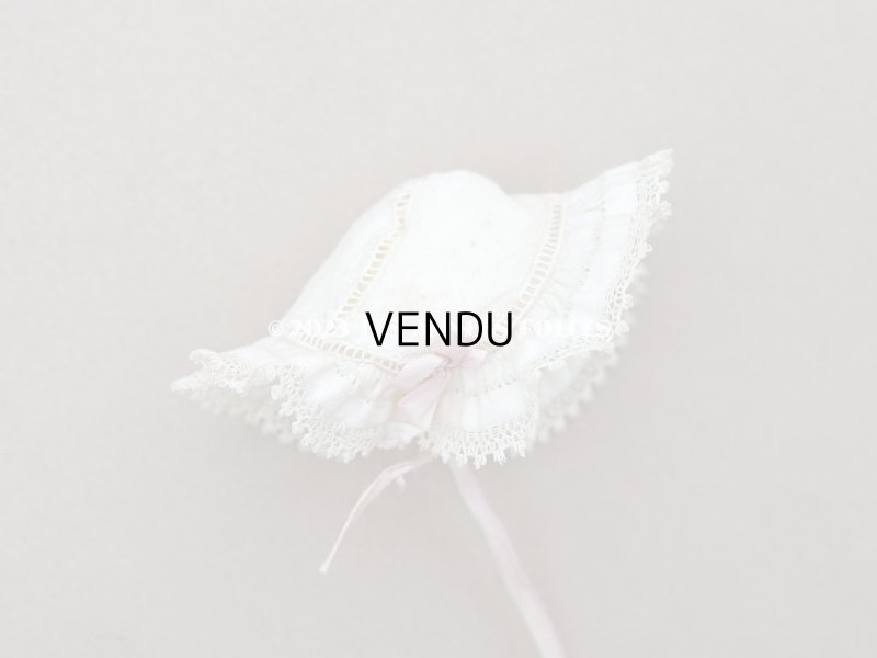 画像3: アンティーク ミニョネット用 小さな帽子  手縫い＆手編みのレース