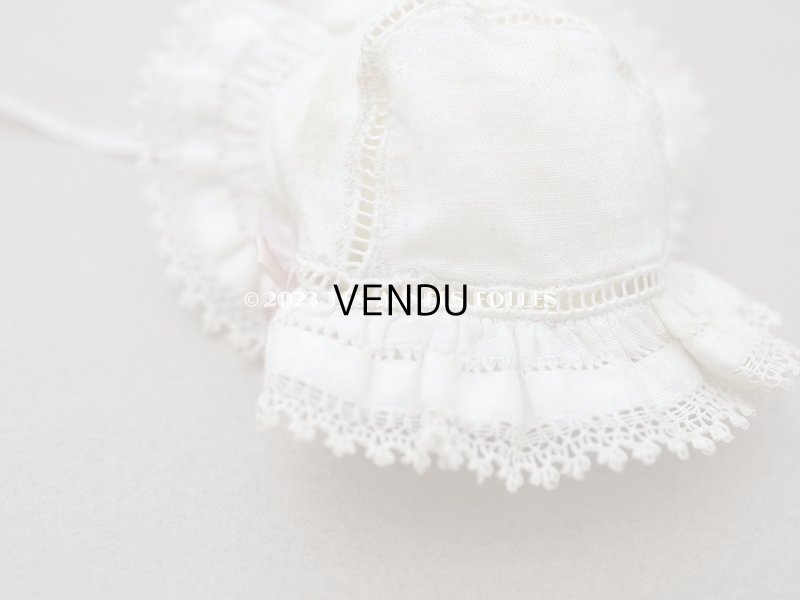 画像7: アンティーク ミニョネット用 小さな帽子  手縫い＆手編みのレース