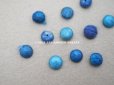 画像2: アンティーク ドール用 シルク製 くるみボタン 極小 4.5〜5.5mm ブルー 10ピースのセット (2)
