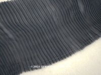 アンティーク  シルクオーガンジー　幅広 プリーツリボン 黒 約20cm幅  2点セット