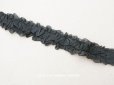 画像1: 1900年頃 アンティーク シルクオーガンジーのリボン  シルクシフォン 黒 2.6m 幅2.2〜2.5cm　 (1)