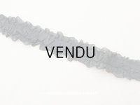 1900年頃 アンティーク シルクオーガンジーのリボン  シルクシフォン 黒 2.6m 幅2.2〜2.5cm　