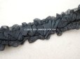 画像3: 1900年頃 アンティーク シルクオーガンジーのリボン  シルクシフォン 黒 2.6m 幅2.2〜2.5cm　 (3)