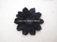 画像2: アンティーク 布花材料  ベルベットの花びらのセット 黒　7ピースのセット 3.7cm (2)