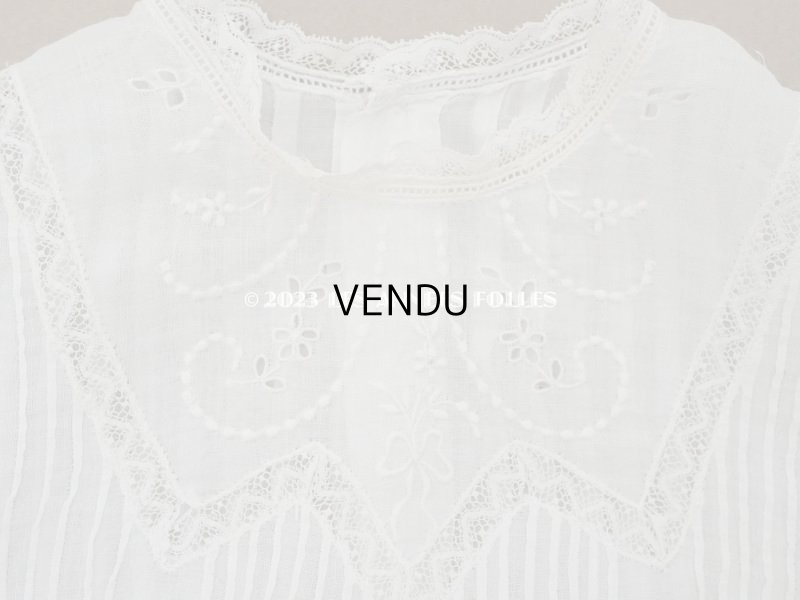 画像3: アンティーク ベビードレス ホワイトワーク&レース